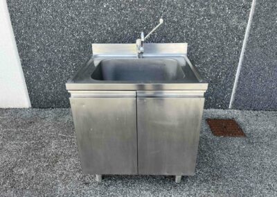 LAVELLO INOX 1 VASCA ARMADIATO 80×70