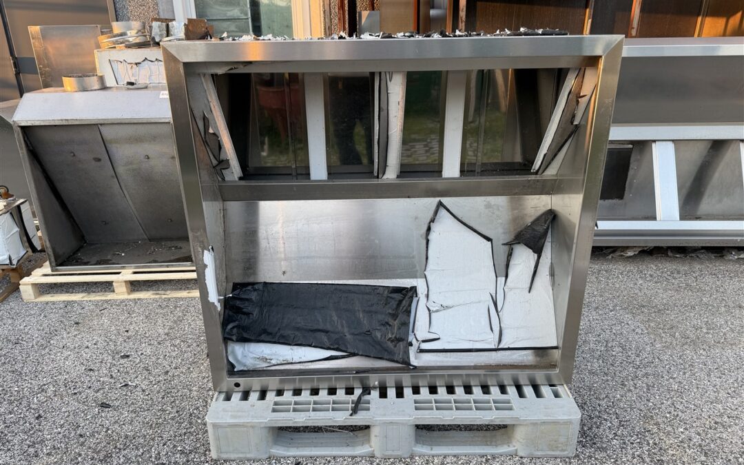 CAPPA ACCIAIO INOX A PARETE SENZA MOTORE 120×110