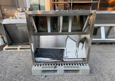 CAPPA ACCIAIO INOX A PARETE SENZA MOTORE 120×110