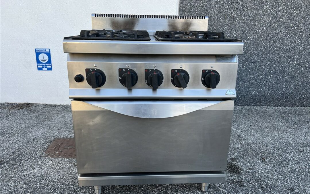 Cucina 4 fuochi con forno Berto’s