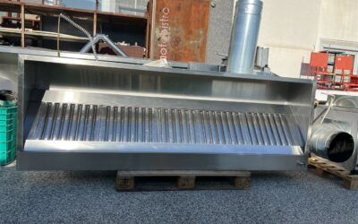 Cappa acciaio inox con motore 260×90