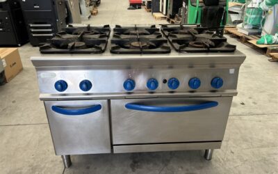 CUCINA A GAS 6 FUOCHI CON FORNO
