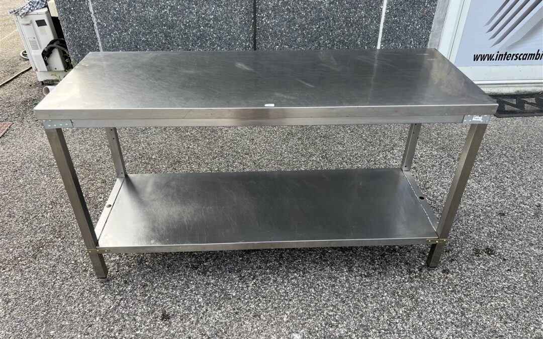 BANCO DA LAVORO ACCIAIO INOX 180×70