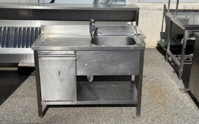 LAVELLO ACCIAIO INOX 1 BUCA 120×60